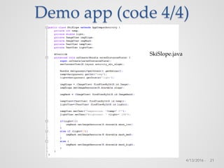 Demo app (code 4/4)
4/13/2016 - 21
SkiSlope.java
 