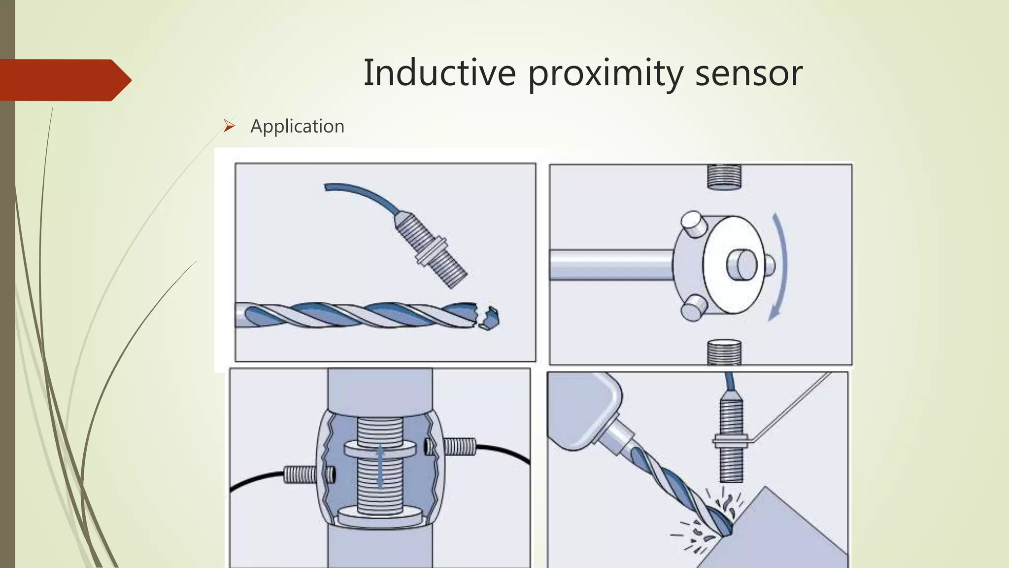 Inductive proximity sensor
 Application
 