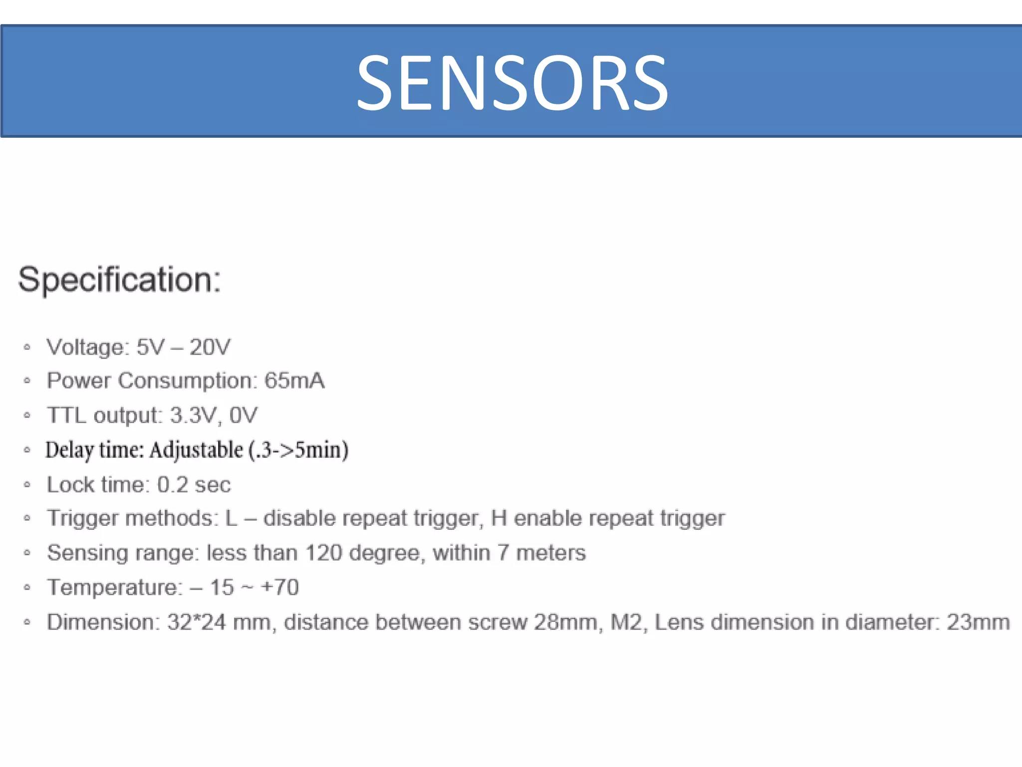 SENSORS
 
