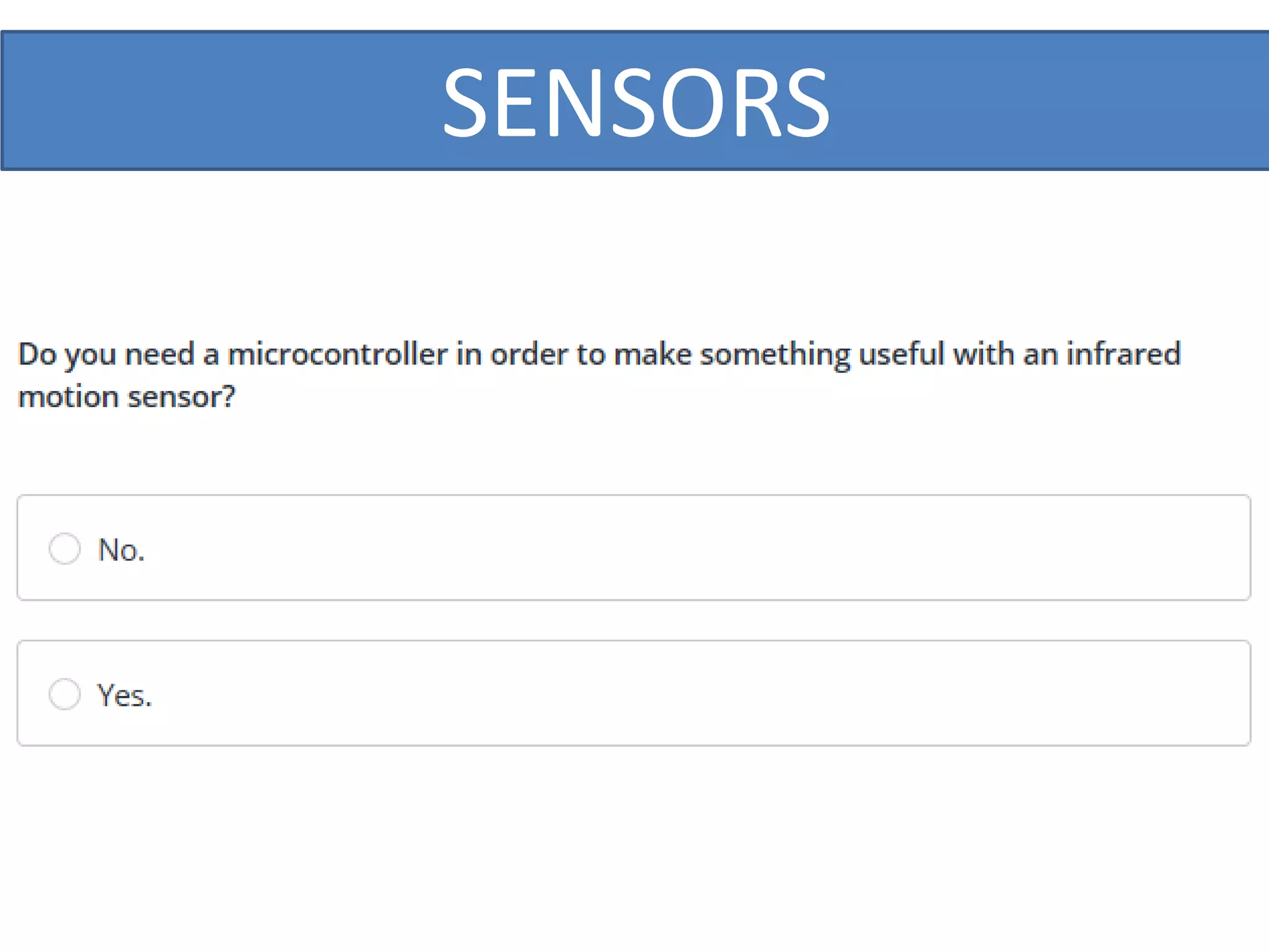 SENSORS
 