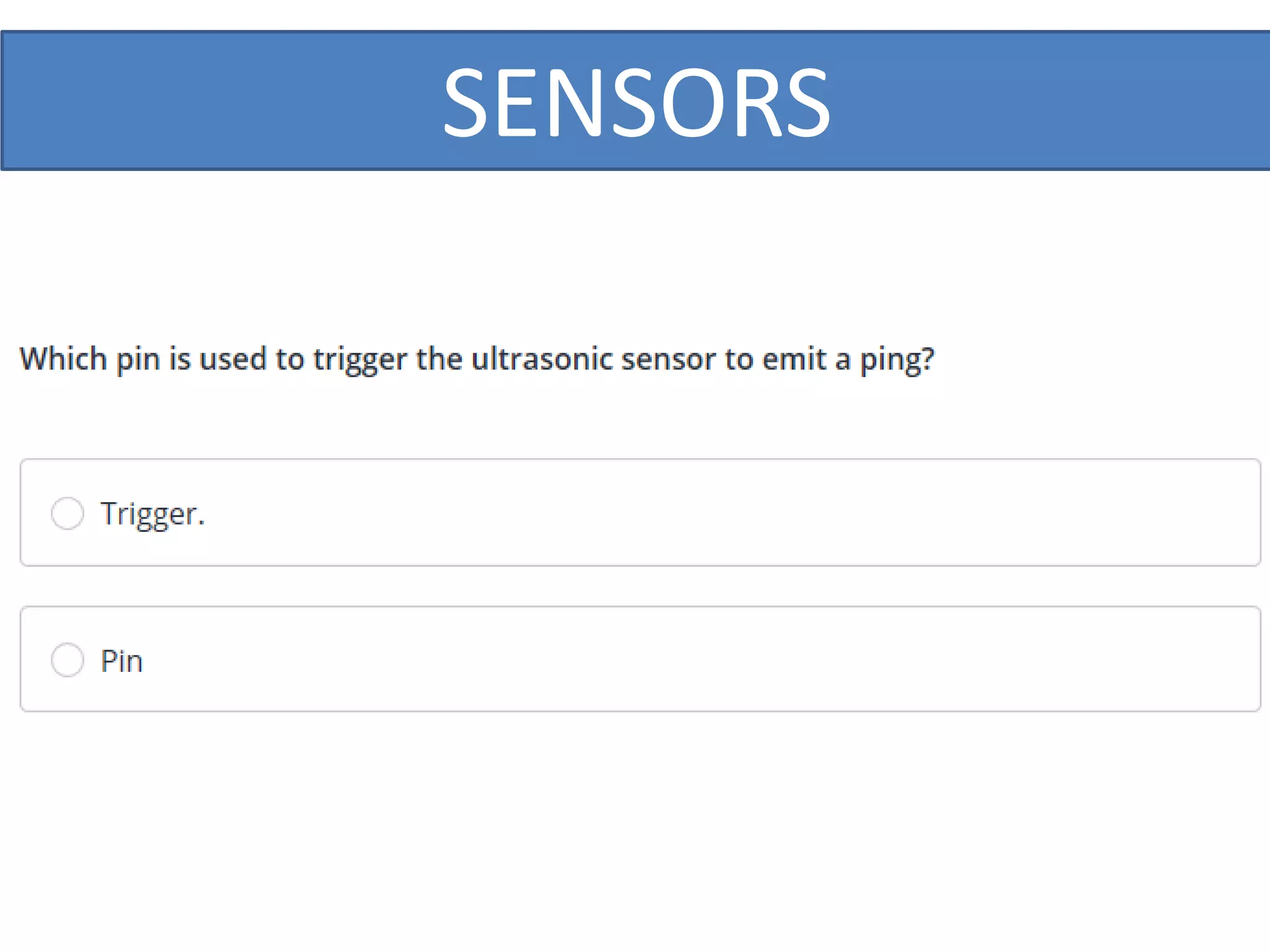 SENSORS
 