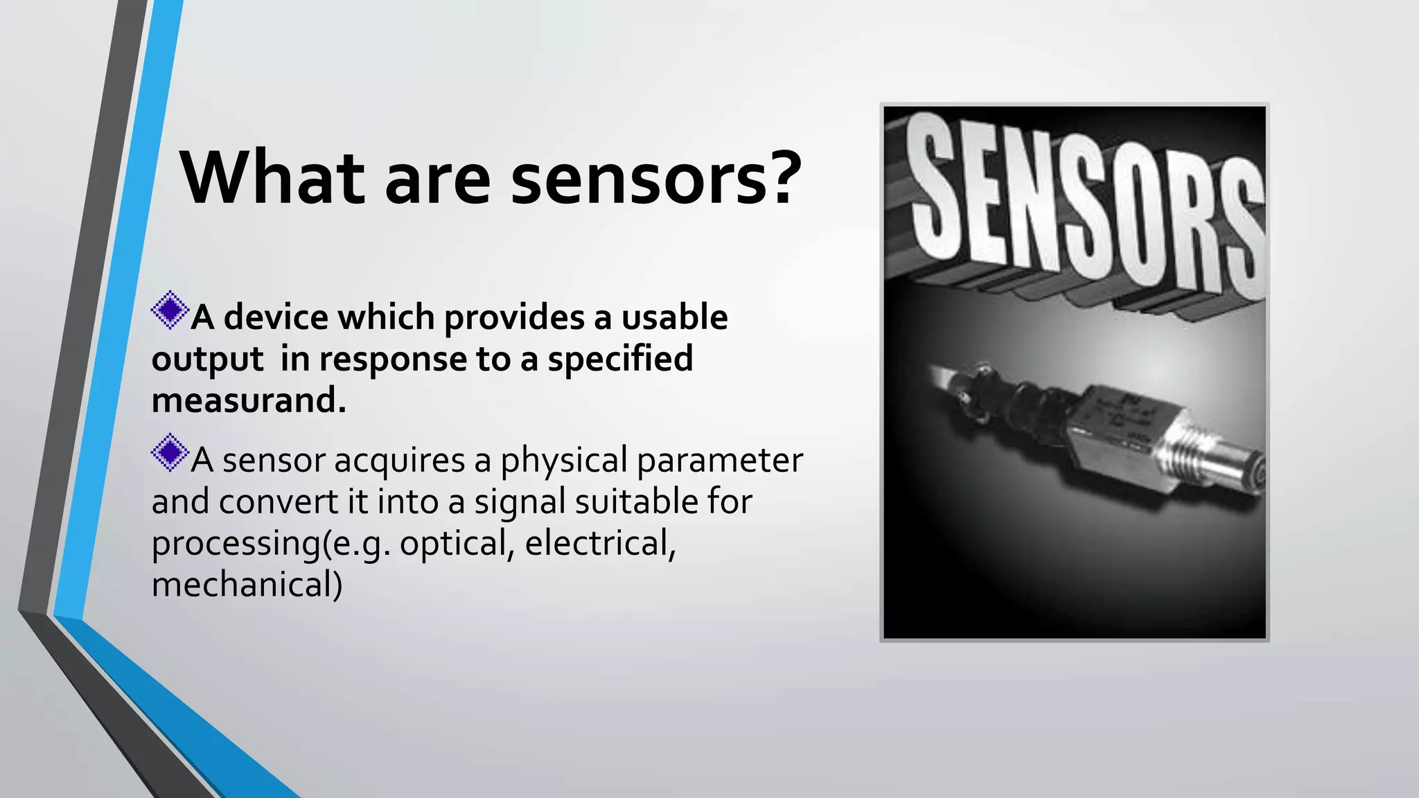 Sensors | PPTX | Chemistry | Science