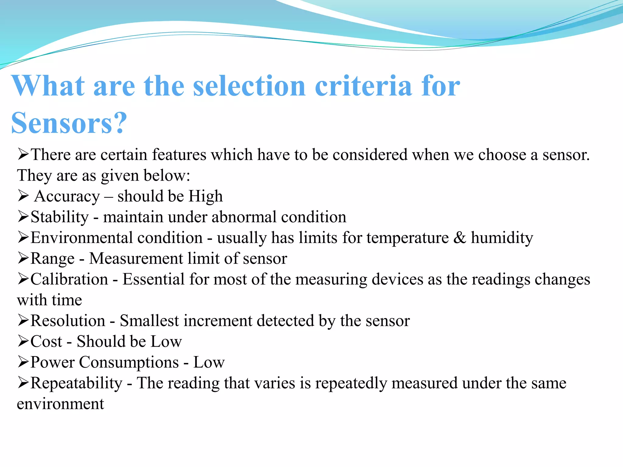 Basic Sensors Technology | PPTX | Internet of Things | Internet