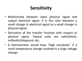 Sensitivity And Resolution Sensors & Actuators | PPT