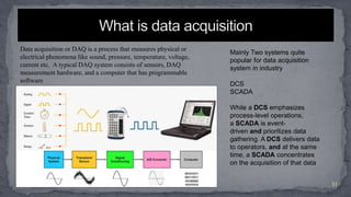 Sensors and data acquisation system