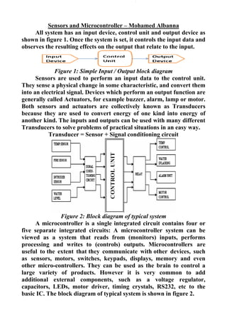 Sensors and microcontroller interfacing | PDF