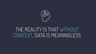THE REALITY IS THAT WITHOUT
CONTEXT, DATA IS MEANINGLESS
 