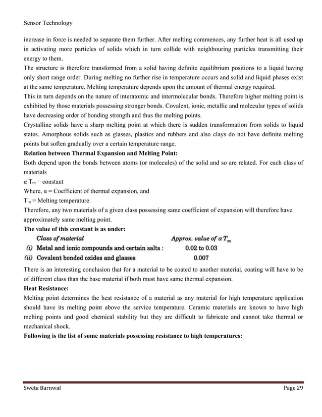 Sensors fundamentals and characteristics, physical principle of sensing PDF