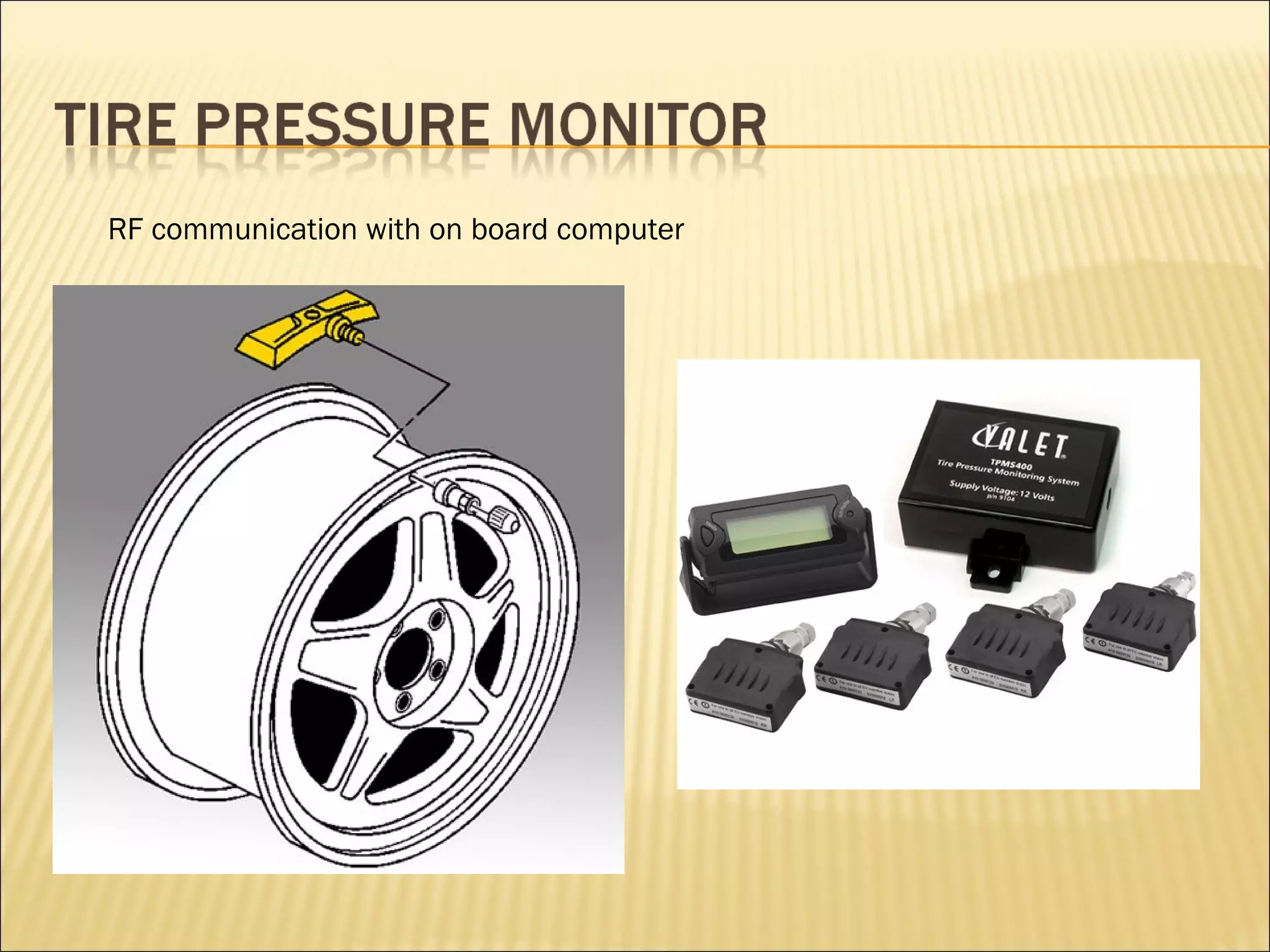 RF communication with on board computer 
 