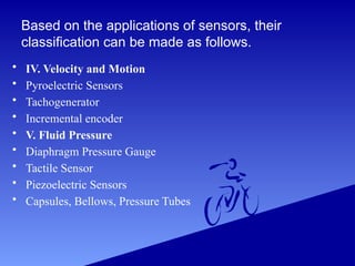 Comprehensive Overview of Sensors and Their Applications in Modern ...