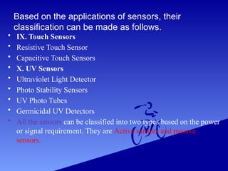 Comprehensive Overview of Sensors and Their Applications in Modern ...