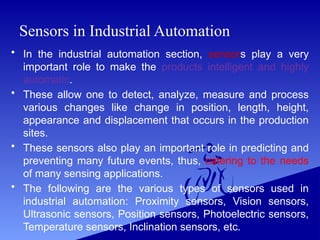 Comprehensive Overview of Sensors and Their Applications in Modern ...