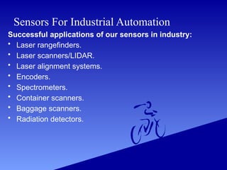 Comprehensive Overview of Sensors and Their Applications in Modern ...