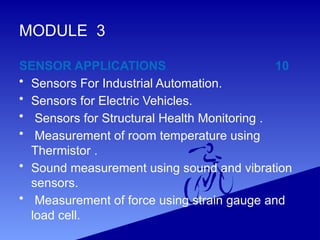 Comprehensive Overview of Sensors and Their Applications in Modern ...