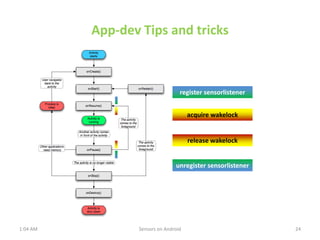 App-dev Tips and tricks



                                  register sensorlistener


                                   ...