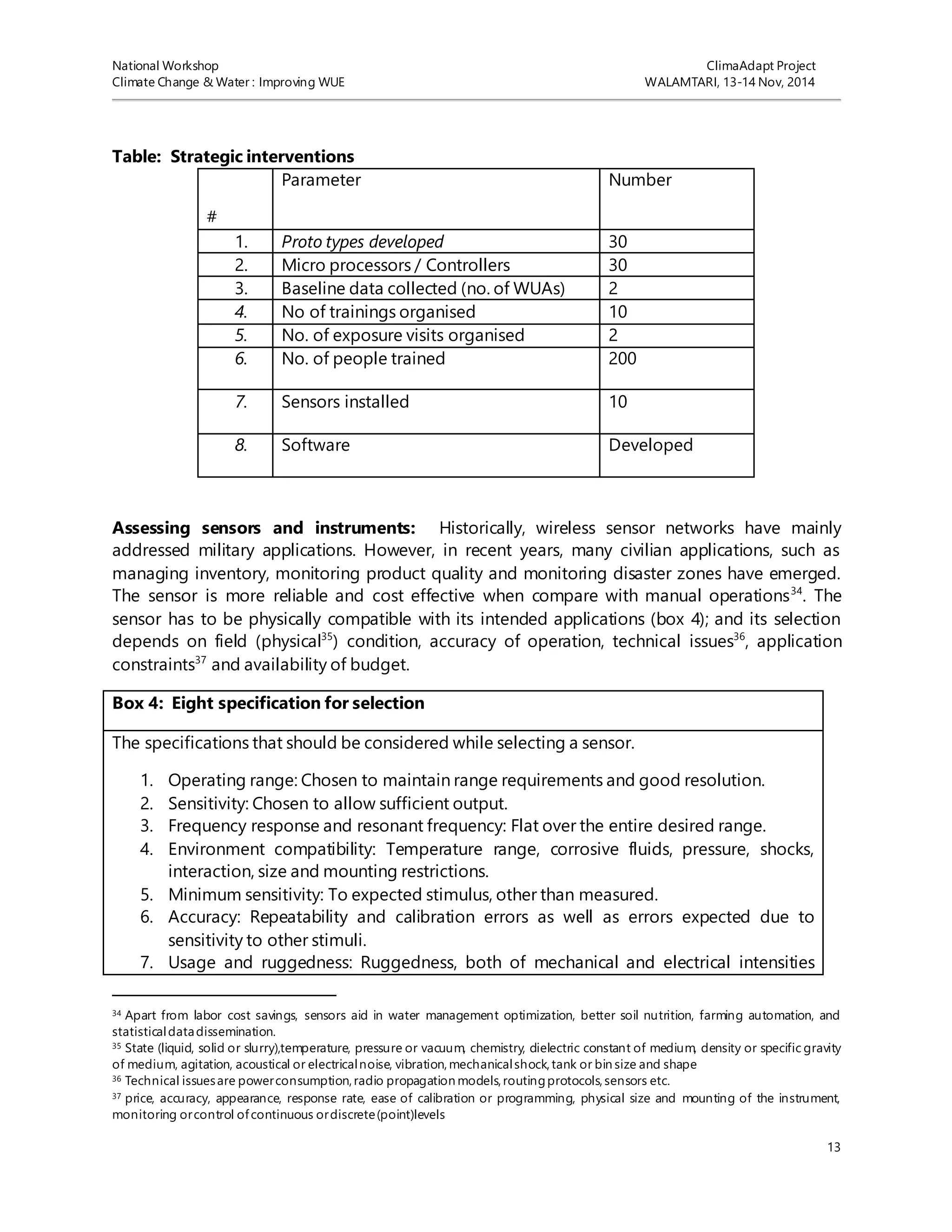 Smart technologies - sensors for improving Water Use Efficiency in ...