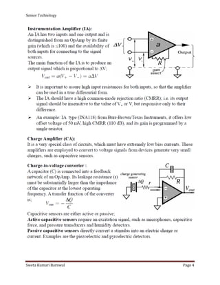 Sensor technology module-3-interface electronic circuits | PDF