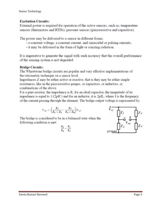Sensor technology module-3-interface electronic circuits | PDF