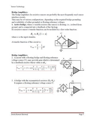 Sensor technology module-3-interface electronic circuits | PDF
