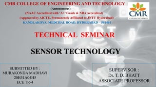 SENSOR_TECHNOLOGY types of sensors.pptx. | PPTX