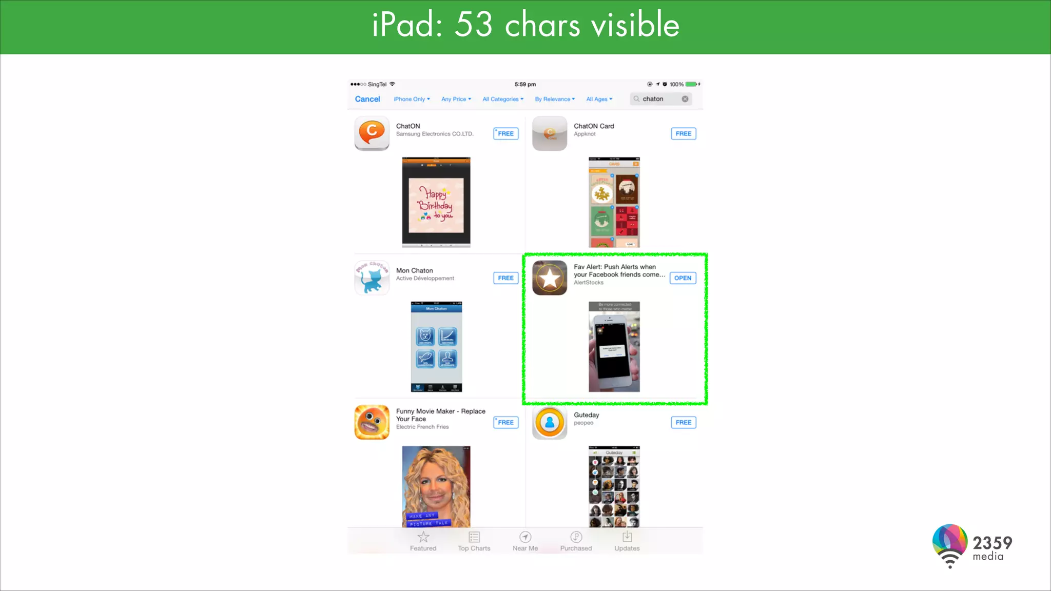 iPad: 53 chars visible

 