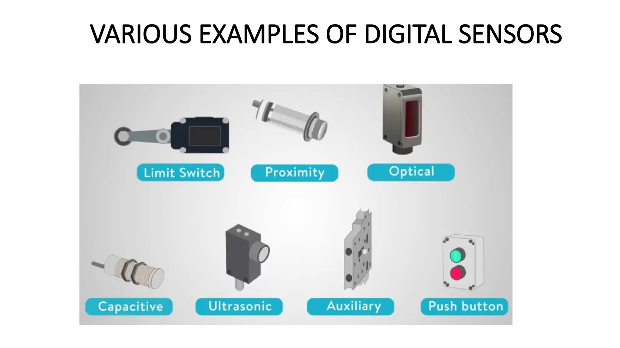 VARIOUS EXAMPLES OF DIGITAL SENSORS
 