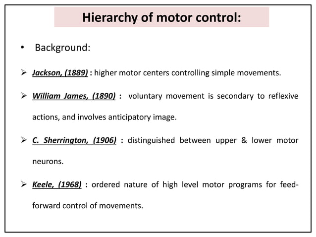 Sensory motor processing in planning and execution of movement | PPTX