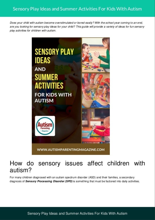 Sensory Activities for Autism