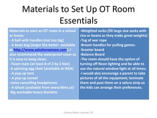 Use Visuals as Needed




       Cynthia Miller-Lautman, OT   Adapted from STICKIDS
 