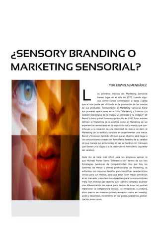 Sensory branding o Marketing sensorial