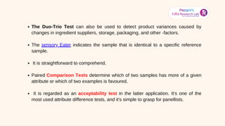 Sensory Evaluation Of Food - FoodResearchLab | PDF