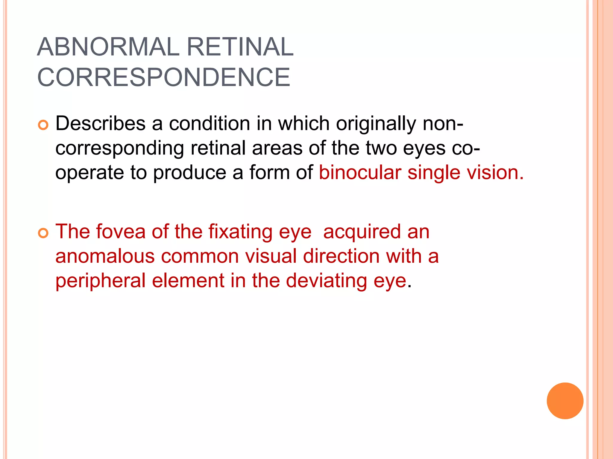 Sensory evaluation of squint PPT