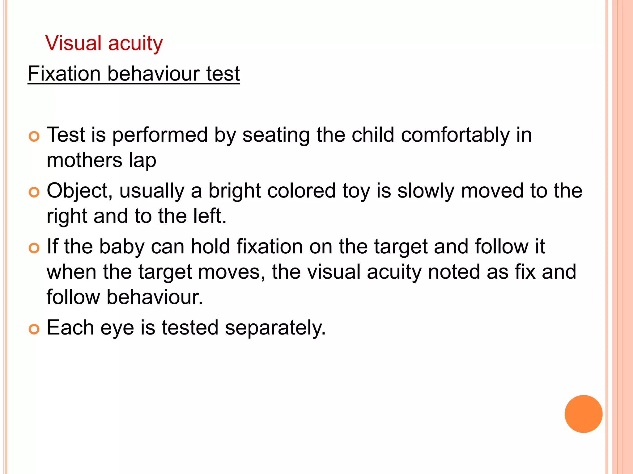 Sensory evaluation of squint PPT