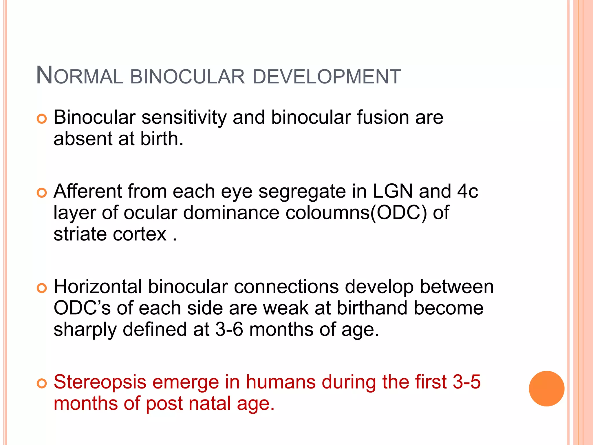 Sensory evaluation of squint