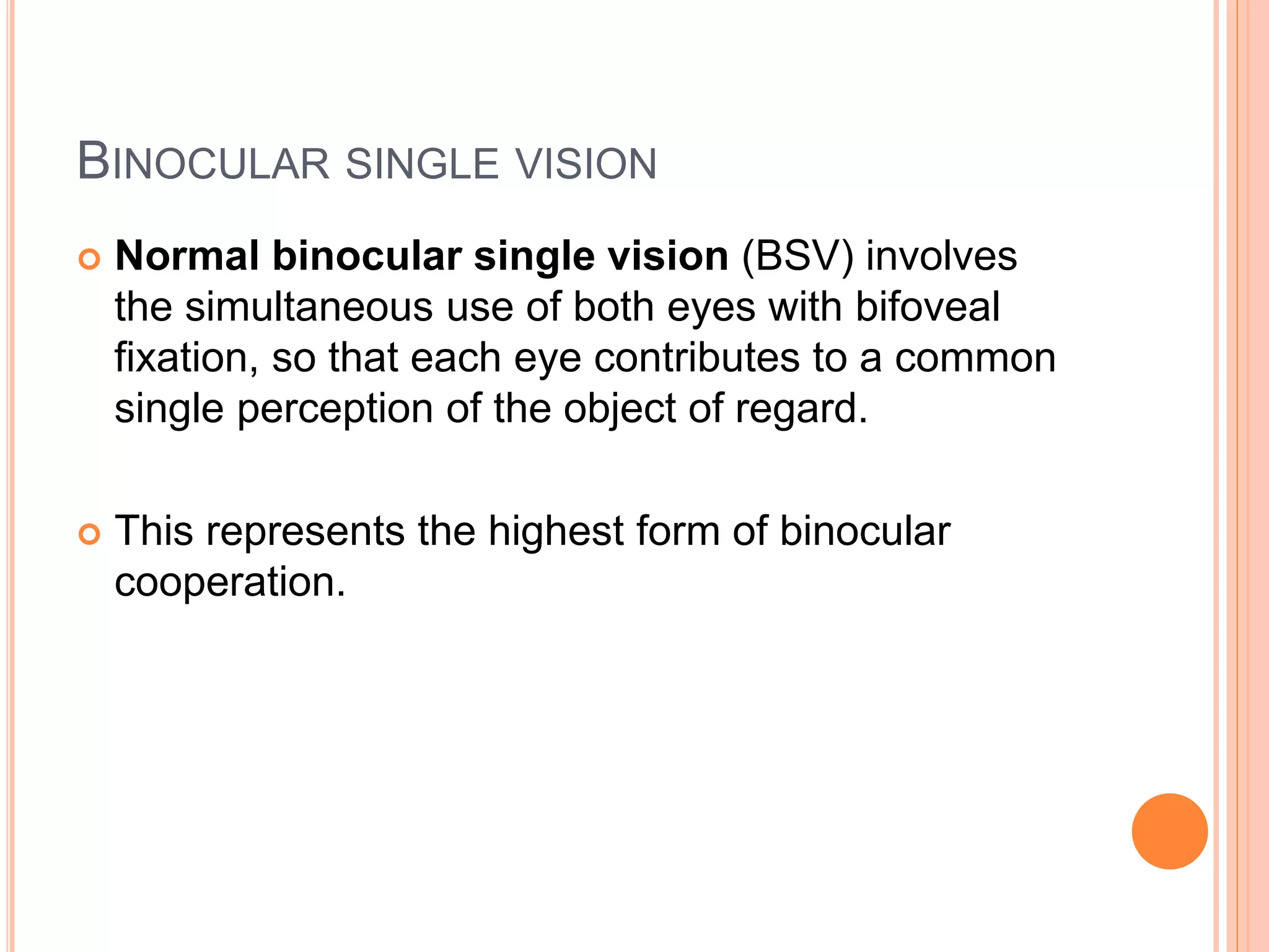 Sensory evaluation of squint