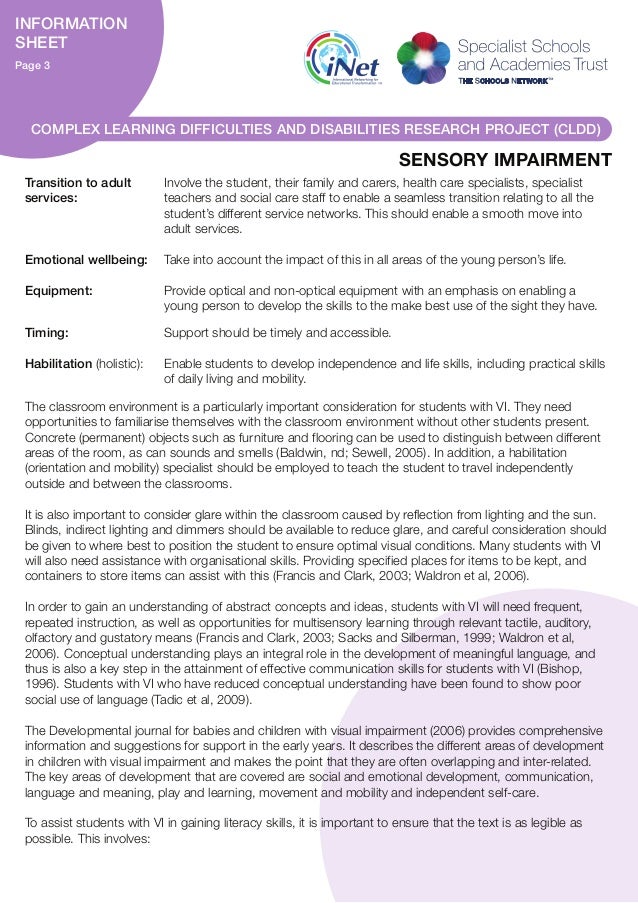 Sensory impairment