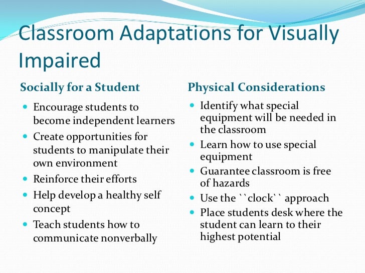 Sensory Impairments