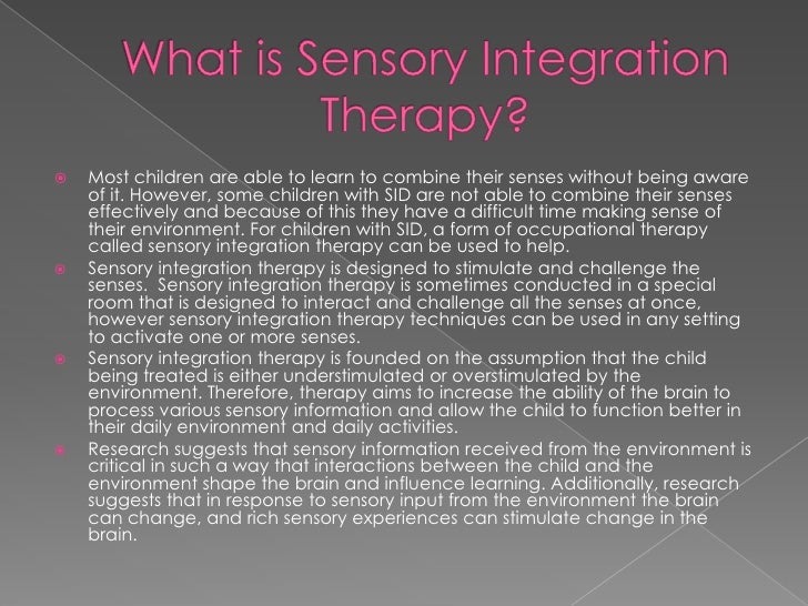 Sensory Integration Therapy