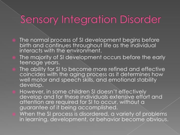 Sensory Integration Therapy