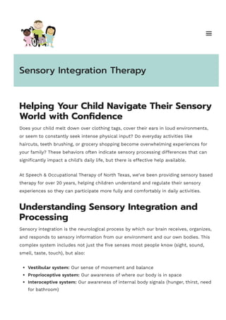 Understanding Sensory Integration and Processing | PDF