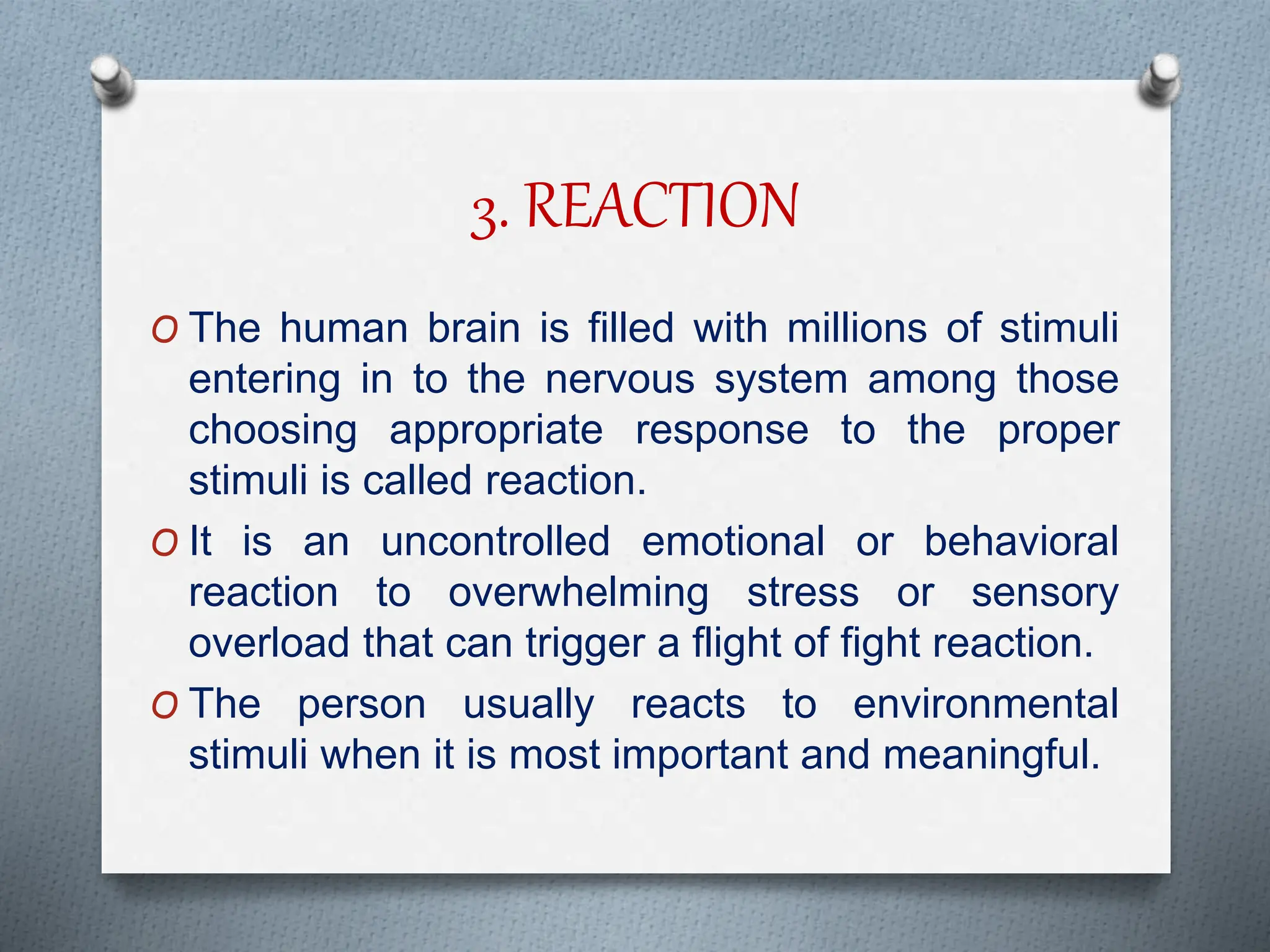 SENSORY NEEDS B.SC. NURSING SEMESTER II. | PPTX