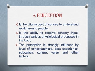 SENSORY NEEDS B.SC. NURSING SEMESTER II. | PPTX