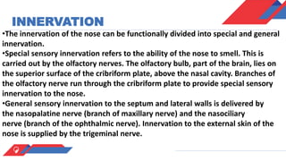 Smell Inervation Sensory organs ; ears and nose | PPTX