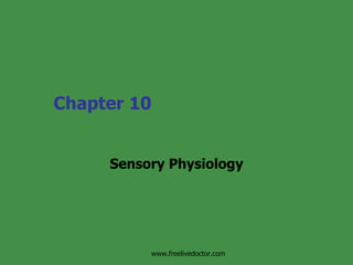 Chapter 10 Sensory Physiology www.freelivedoctor.com 
