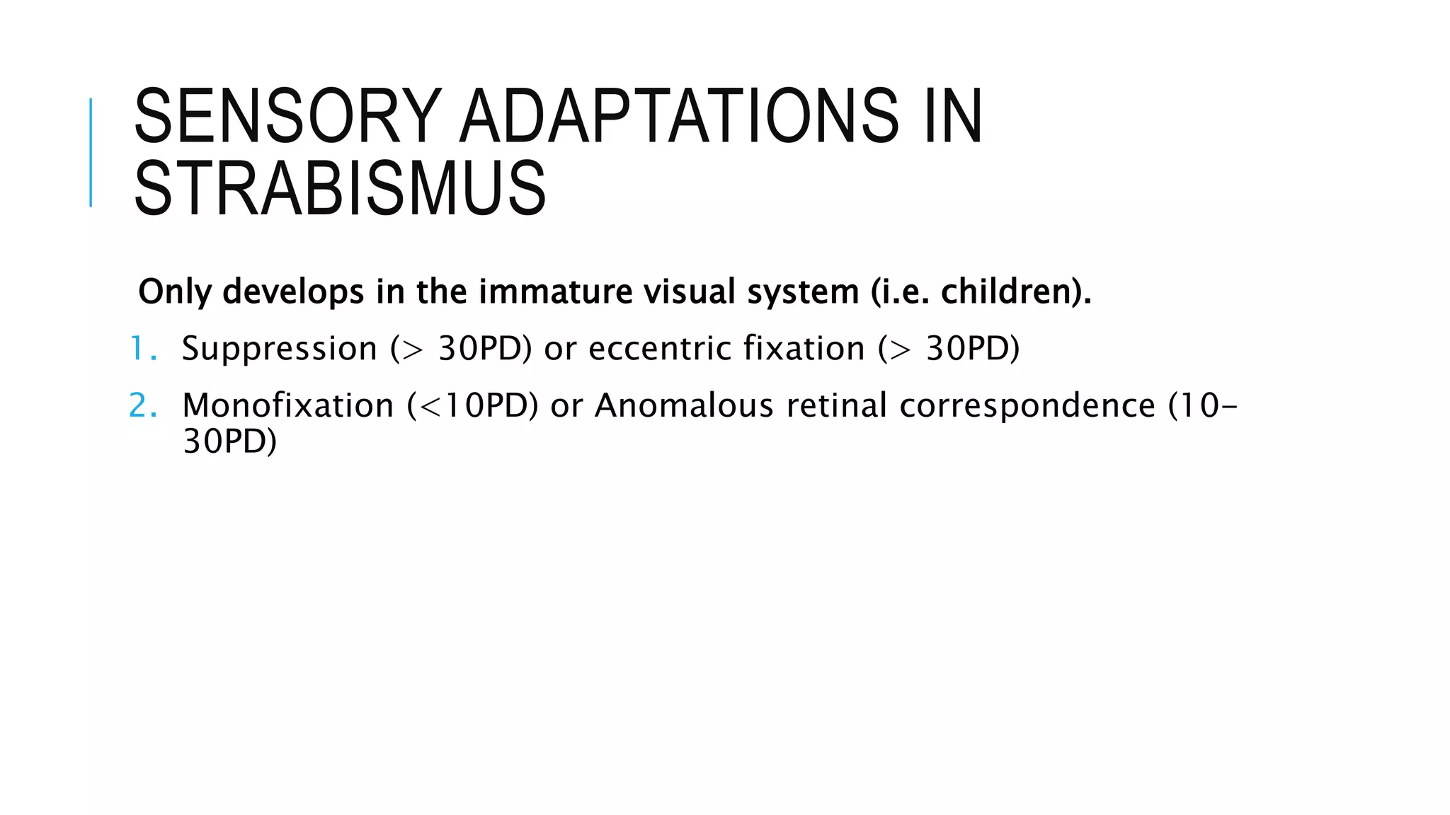 Strabismus sensory physiology and pathology | PPT