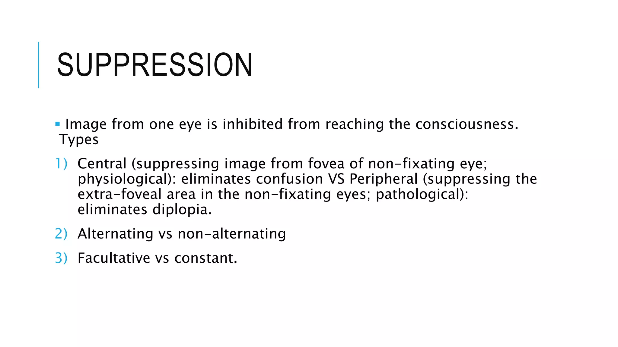 Strabismus sensory physiology and pathology | PPT