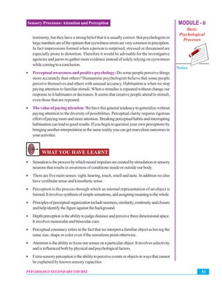 Sensory processes attention and perception | PDF