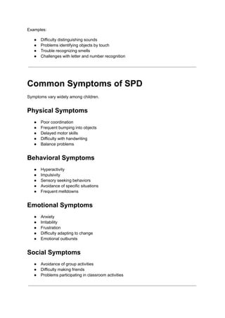 Sensory Processing Disorder (SPD) in Children: A Comprehensive Guide ...