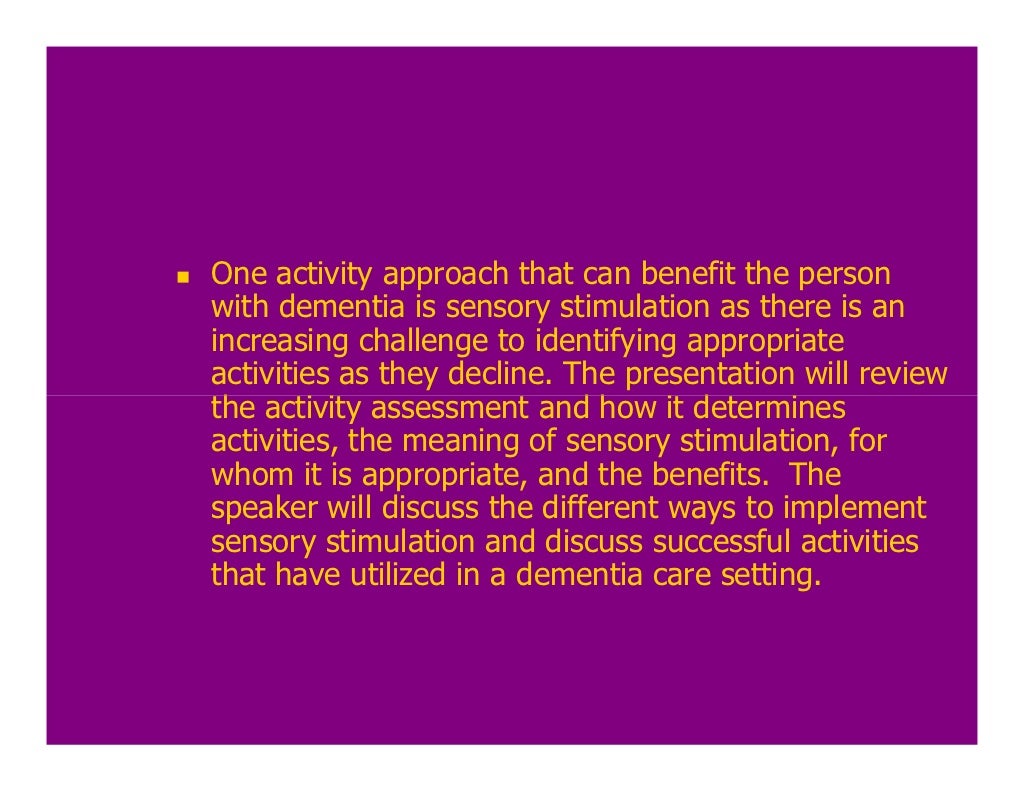 Sensory stimulation what it is and how to use it as an activity inter…