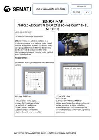 Sensor Inestable SENSOR y sus señales.docx dells senati electrónica automática | DOCX